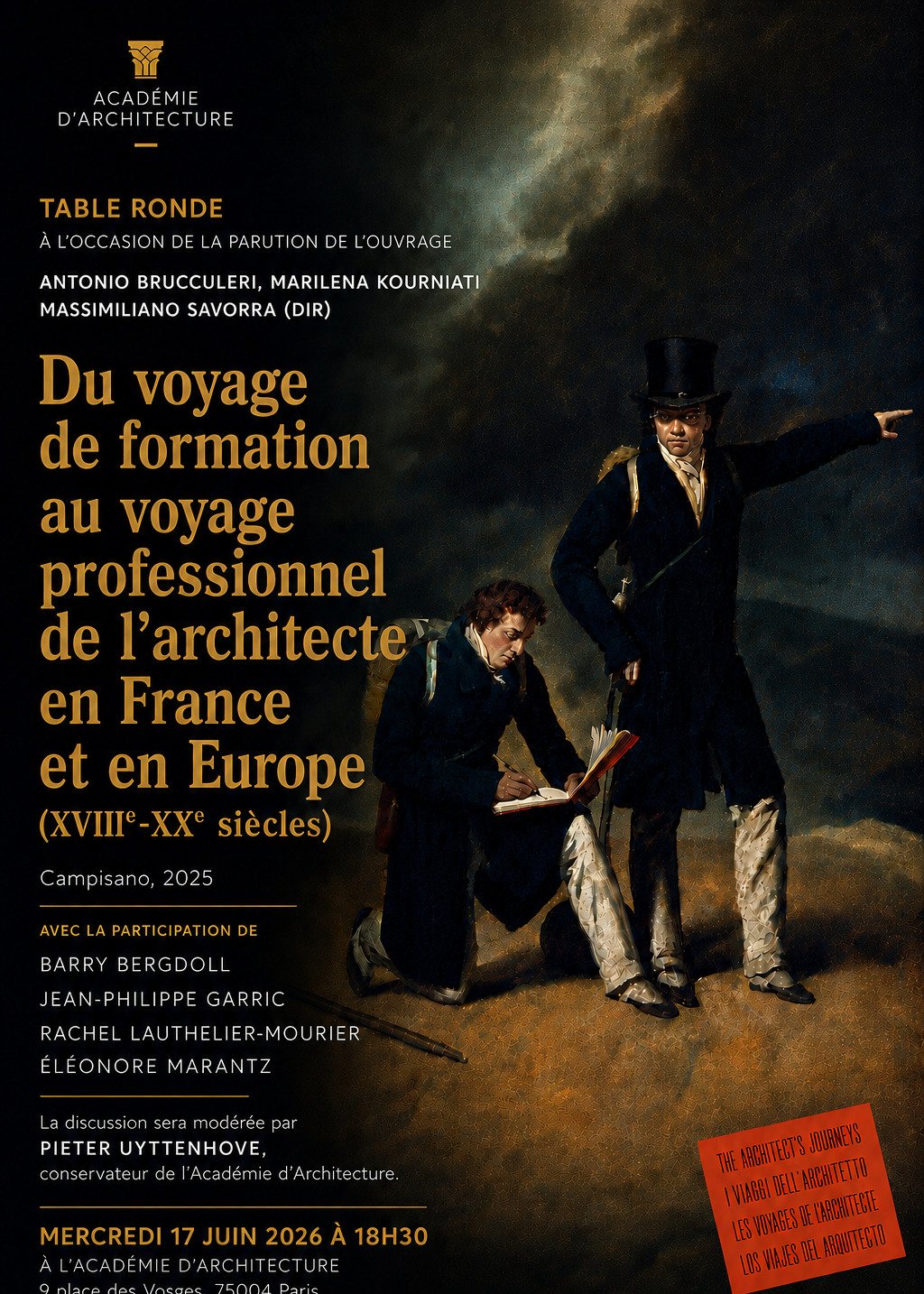 Du voyage de formation au voyage professionnel de l'architecte en France et en Europe (XVIIIe-XXe siècles)